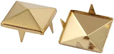 חדש LON0167 100 יחידות 15 ממ 15 ממ נייר בצורת מרובע בראד מהדקים זהב טון זהב לריכוז מלאכת DIY (100 Stücke 15 ממ