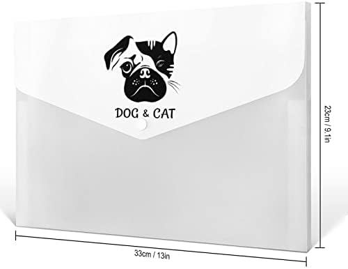 כלב וחתול פנים מודפס הרחבת קובץ תיקיית 6 כיסים אקורדיון מסמכים ארגונית עבור בית משרד