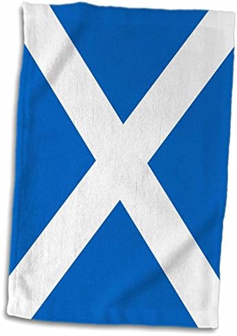 דגל ורד 3 ד של סקוטלנד-כחול סקוטי עם צלב סנט אנדרוס לבן סלטייר-מגבת סקוטים בבריטניה בריטניה, 15 איקס 22, ססגוניות