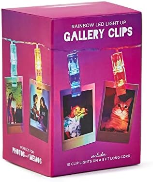גלריית הקשת של חברת שתיים גלריית קשת נורות מיתר LED קליפים בקופסת מתנה, אורך 65 אינץ '