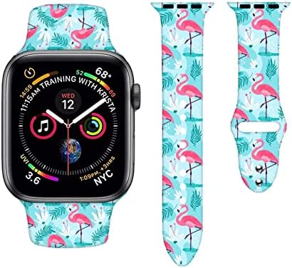 רצועת שעון ספורט אופנה תואמת ל- Apple Watch 38 ממ 40 ממ 41 ממ 42 ממ 44 ממ 45 ממ 49 ממ לנשים גברים, רצועות