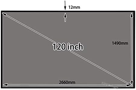 LLAMN 120 אינץ '16: 9 מסכי מקרן גביש שחור סופג מסך אור אווירה לאסמביה למקרן 3D 4K